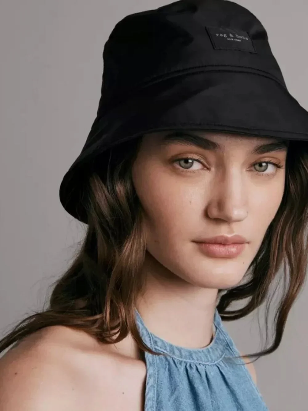 Rag & Bone Addison Bucket Hat Army Green Lightweight S/M